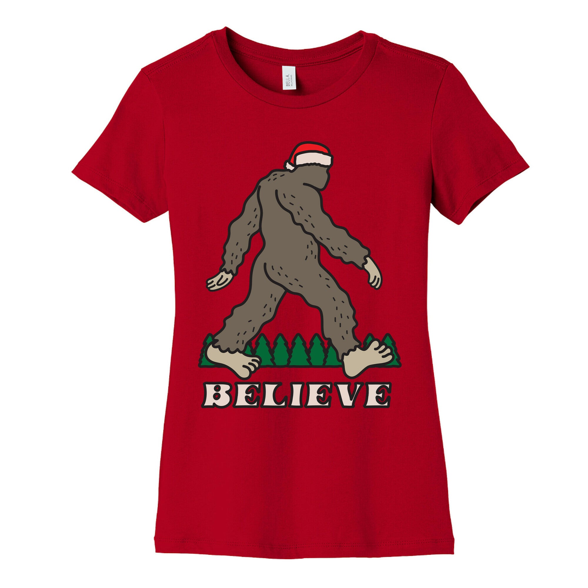 Santa Sasquatch Women's Cotton Tee